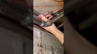 Replacing a frost free hosebib and working from a small crawlspace to get it done plumber [upl. by Oringa]