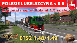 POLSIE I LUBELSZCZYZNA MAP 15 v06 for ETS2 148149 LecznaPL to WlodawaPL [upl. by Alitta]