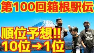 【大学駅伝2023】第100回箱根駅伝順位予想！！ [upl. by Atrahc]