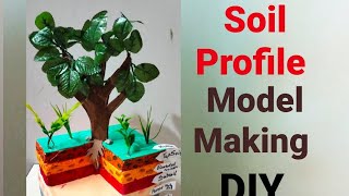 soil profile layer model for science project diy at home science project [upl. by Farrica86]