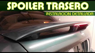 Como Instalar Spoiler Aleron Trasero con luz LED de Freno 🏎 [upl. by Sirrep]