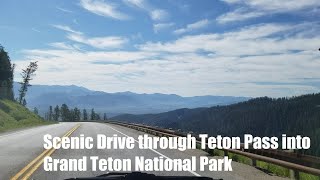 Driving through Teton Pass  Grand Teton National Park  one of the most scenic drives in US [upl. by Darcie]