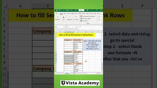 Fill Blanks rows in excel exceltech excelspreadsheettips excelsolutions [upl. by Avek739]