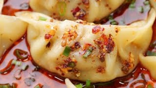 chicken dumplings with chilli oil amp dumpling sauce recipe by Easy Khanay [upl. by Stoat]