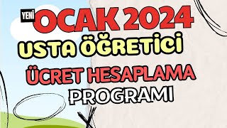 Ocak 2024 usta öğretici maaş hesaplama uygulaması Bu ay ne kadar maaş alacağım Örnek ücret hesabı [upl. by Eadahc782]