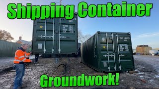 Ground Preparation for Shipping Container Storage Conversion  We Were Scammed [upl. by Atelokin]