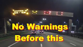 No warnings and suddenly 1 lane and 2 red Xs on the M60 [upl. by Israel71]