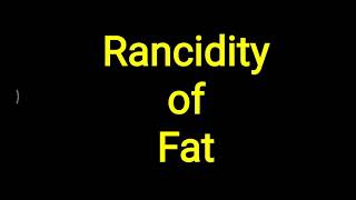 Rancidity of Fat [upl. by Lyrrad615]