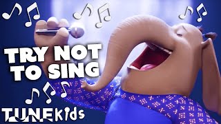 Try Not To Sing Challenge Sing and Sing 2  Featuring Reece Witherspoon and More  TUNE Kids [upl. by Ardisi]