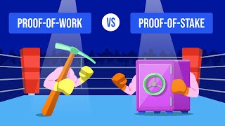 Proof of Work vs Proof Stake  Whats The Difference  PoW and PoS Explained With Animations [upl. by Akemrehs]