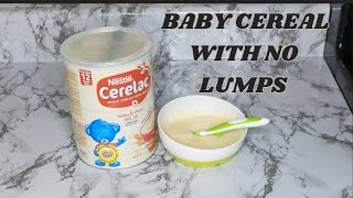 How to make Baby Cereal  NO LUMPS  Method also works for younger babies 6months [upl. by Ettelra]