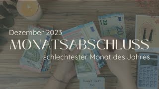 Monatsabschluss Dezember 💶 I schlechtester Monat des Jahres🙁 I Schuldenabbau mit der Umschlagmethode [upl. by Joane]