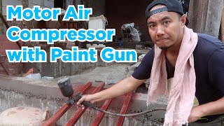 Motor Air Compressor with Paint Gun [upl. by Caresse62]