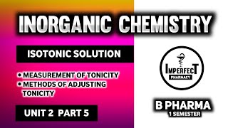 Isotonic Solution  Measurment Of Tonicity  Methods Of Adjusting Tonicity  B Pharma 1st Semester [upl. by Retsam234]