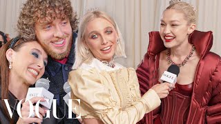 9 Minutes of Emma Chamberlain Interviewing 51 Celebs at the Met Gala  Vogue [upl. by Erlewine369]