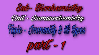 Immunochemistry  biochemistry part1 [upl. by Resiak]