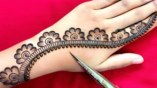 New stylish back hand mehndi design  easy mehndi design  mehndi ka design  mehndi design  mehndi [upl. by Tareyn]