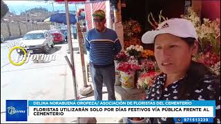 Floristas utilizarán solo por días festivos vía pública frente al cementerio [upl. by Avuha]