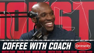 Head Coach DeMeco Ryans talks Colts win home opener vs Bears and more  Coffee with Coach [upl. by Anahsahs]