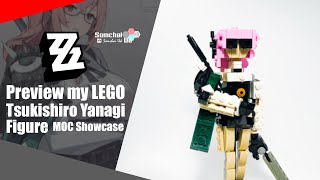 Preview my LEGO Zenless Zone Zero Tsukishiro Yanagi Figure  Somchai Ud [upl. by Hardie]