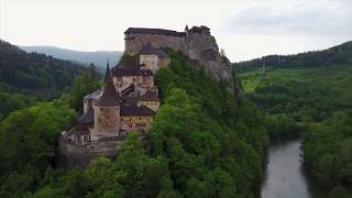 Oravsky hrad  Orava Castle from the SKY  Slovakia [upl. by Anoif213]