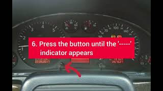 Audi Allroad C5 20002005 How to Reset the maintenance indicator [upl. by Fonda]