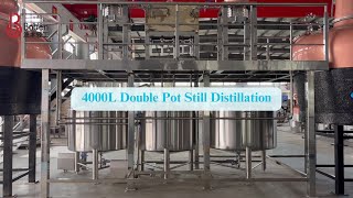 4000L Double Pot Still Distillationdistilleries distillation [upl. by Atiral]