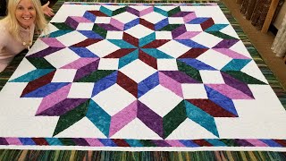 DONNAS EASY CARPENTERS WHEEL QUILT FREE PATTERN [upl. by Riannon253]