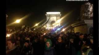 Students Protest Budapest Hungary 2012 Dec  They Dont Care About Us [upl. by Arihat]