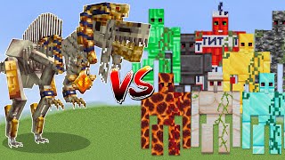 Ancient Remnant Cataclysm Vs ALL GOLEMS  Minecraft Mob Battle [upl. by Lerej7]