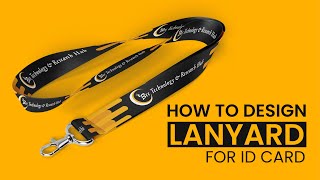 How to Design Lanyard for ID Card  আইডি কার্ডের ফিতা ডিজাইন  Adobe Illustrator Tutorial [upl. by Sternberg]