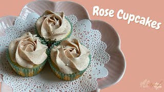 🌟 【人氣散水餅】玫瑰．鬆軟杯子蛋糕｜【Homemade Fluffy】Rose Strawberry Cupcakes🌟 [upl. by Nakre744]