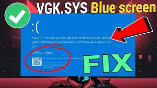 How to Fix Valorant VGKSYS Blue screen error [upl. by Nylcoj783]