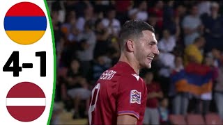 Armenia vs Latvia 41 All Goals and Extended Highlights UEFA Nations League 2025 [upl. by Darbee576]