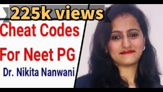 Cheat codes for NEETPG  By DrNikita Nanwani [upl. by Lipkin]