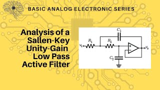 Sallen key unity gain low pass filter  SallenKey LowPass UnityGain filter response [upl. by Siletotsira]