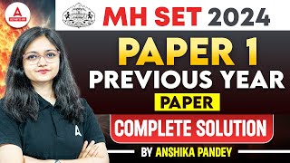 MH SET Paper 1 Solution 2023  MH SET Paper 1 PYQ By Anshika Pandey [upl. by Barnes]