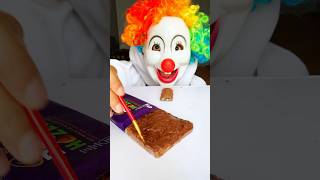 Clowns GENIUS CHOCOLATE FOOD HACK 🍫😱👻shorts funny comedy ytshorts tiktok viral food [upl. by Forelli109]