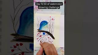 watercolor art challenge  watercolor eay art for beginners  watercolor easy art challenge art [upl. by Marshall276]