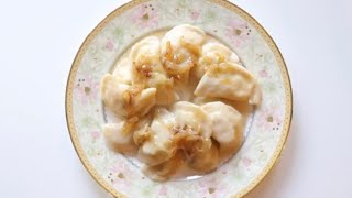 How to make Vareniki  Pierogi Potato Dumpling Recipe  Вареники [upl. by Enilasor]