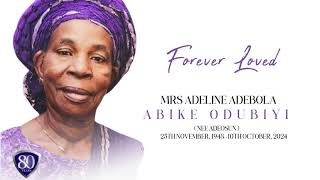 BURIAL SERVICE OF MRS ADLINE ADEBOLA ABIKE ODUBIYI [upl. by Latsyrc]