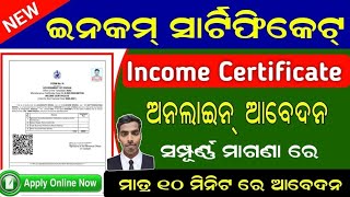 Income Certificate Apply in Online Odisha  How To Apply Income Certificate Online Full Process [upl. by Soraya]