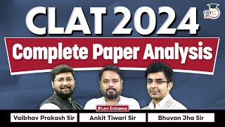 CLAT 2024 Paper Analysis  CLAT 2024 Question Paper Solution  Complete Paper Analysis CLAT 2024 [upl. by Ennovi]