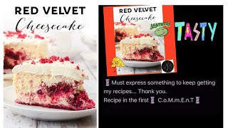 Red Velvet Cheese Cake Recipe  Yummy  narmadaunique [upl. by Kurt791]