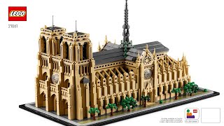 LEGO instructions  LEGO Architecture  21061  NotreDame de Paris [upl. by Alamap580]