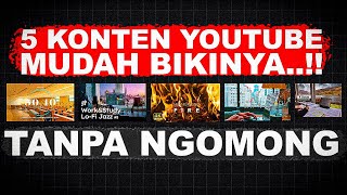 IDE KONTEN TANPA NGOMONG amp TANPA MUKA cocok Buat Pemula  Ide Konten Youtube 2023 [upl. by Eileek]