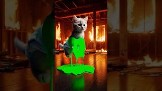 🔥😺 Hero Dad Cat Rescues Kitten from Burning House 🏠⚠️animation cattales catfunny supercat [upl. by Mihar154]