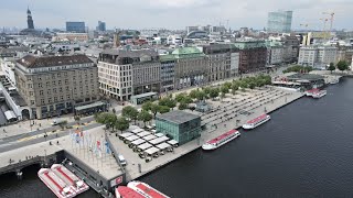 Hamburg Binnenalster  Rundflug [upl. by Ennayelhsa350]