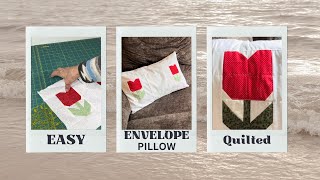 Sew A Pillow Cover 2 Ways Straight Line Sewing Beginner sewing pillow home [upl. by Ditzel]