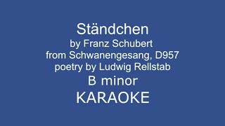 Ständchen Schubert B minor Karaoke [upl. by Hasin910]